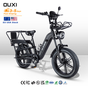 Vélo utilitaire électrique OUXI Q10 robuste à longue portée, stock UE/US, avec grand porte-bagages arrière, pneus larges, capacité de charge élevée - Product Image 1