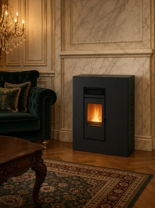 Poêle à granulés de bois 12KW à design encastré, chauffage jusqu'à 3 pièces, air chaud automatique, haute efficacité <span class=keywords><strong>pour</strong></span> le chauffage de toute la <span class=keywords><strong>maison</strong></span> - Product Image 2
