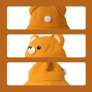 Diseño personalizado de lona de algodón niños gorras de verano sombreros <span class=keywords><strong>Kawaii</strong></span> diseñador de dibujos animados niños sombreros de cubo con logotipo - Product Image 4