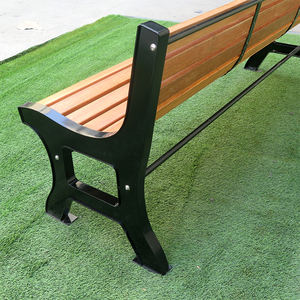 Banco Largo de Madera para Exteriores, Banco Público para Parque, Asiento de 3 Plazas, Banco Largo de Madera - Product Image 3