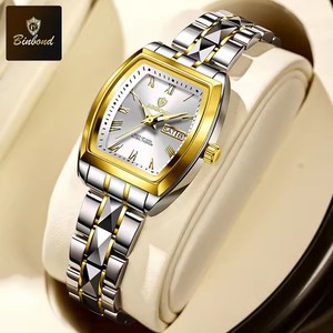 BINBOND B355 355 reloj de acero inoxidable para hombre, botón pulsador de moda de lujo, cierre oculto, resistente al agua, luminoso, fecha, <span class=keywords><strong>semana</strong></span>, reloj para mujer - Product Image 6