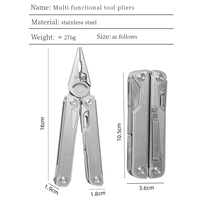 Couteau de poche pliant multifonction haut de gamme 14 en 1 avec pince, lame en acier inoxydable de qualité supérieure pour usage bancaire
