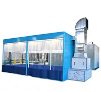 Cabine de ponçage et de meulage entièrement fermée, anti-poussière, pour usage industriel, avec système de ventilation