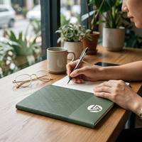 Carnet de notes A5 à couverture rigide en cuir PU personnalisé avec impression promotionnelle, fabricant de carnets avec stylo