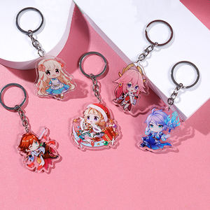 Chaveiro de Acrílico Cortado a Laser, Design Personalizado, Impressão Clara, Charme de Anime com Glitter, Chaveiro de Cartoon - Product Image 5