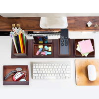 Organisateur de bureau boîtes de rangement en cuir PU bureau pliable organisation de bureau boîte de rangement