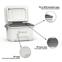 LIHENG 6L Refroidisseur de canettes portable moderne isolé en polystyrène avec packs de glace réutilisables pour le camping et la plage