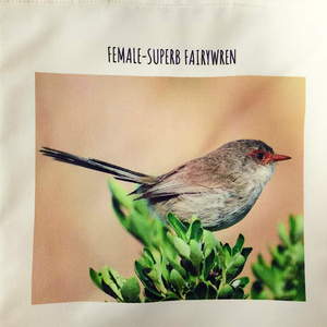 Sac fourre-tout en toile imprimé sur mesure, motif oiseau, écologique, réutilisable, en coton, sac de shopping, art naturel - Product Image 3