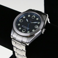 Montre-bracelet de luxe 38 mm Seiko NH35 à mouvement automatique mécanique, acier inoxydable de haute qualité, bracelet solide 10 ATM, analogique