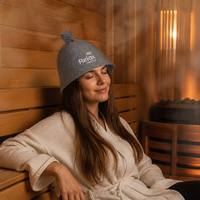 Chapeau de sauna en feutre de laine en forme de cloche avec logo personnalisé, casquette russe Banya, protection thermique, boucle de suspension pour hommes et femmes, spa à domicile