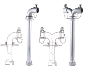 Tubo de salida doble de aleación de aluminio para hidrante contra incendios BS, tubo de agua de doble/única salida de aluminio británico para hidrante contra incendios - Product Image 5
