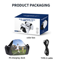 Station de charge pour manette P-S-5, chargeur à contact Dual Sense, station de charge à double port, support de charge rapide, protection contre les surcharges