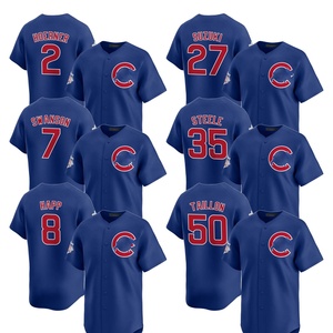 Kaos Jersey Baseball Pria Chicago Edisi Terbatas 2025, Custom, Jahitan Bordir, Seragam dengan Logo, Biru - Product Image 1