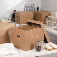Boîte d'emballage pour vaisselle en carton épais durable SIHENY avec séparateurs pour déménagement, boîte d'emballage réutilisable pour vaisselle