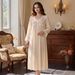 <span class=keywords><strong>Camicia</strong></span> <span class=keywords><strong>da</strong></span> <span class=keywords><strong>Notte</strong></span> per Donne in Gravidanza, Stile Dubai Islamico, Casual, Traspirante, ad Asciugatura Rapida, in Viscosa e Cotone con Cordoncino, Personalizzabile ODM - Product Image 1