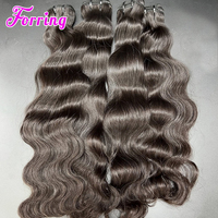 Paquetes de Cabello Humano Crudo Camboyano de Marca Privada, con Cutícula Alineada, Ondulado, 100% Sin Procesar, Venta al Por Mayor