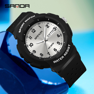 SANDA 6361 นาฬิกาควอทซ์สำหรับวัยรุ่นทุกเพศ, นาฬิกาข้อมือแบบลำลองกันน้ำสำหรับเล่นกีฬา - Product Image 3