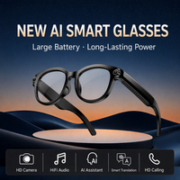 Lunettes Intelligentes IA avec Caméra 8MP, Traduction Musicale, Assistant Vocal, Étanchéité IPX67, Vidéo 1080P pour Hommes et Femmes, Extérieur, iOS/Android