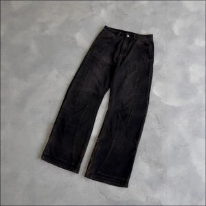 Jeans da <span class=keywords><strong>Uomo</strong></span> Harajuku Retro con Motivo Pipistrello Jeans <span class=keywords><strong>Larghi</strong></span> Stampati Jeans <span class=keywords><strong>Larghi</strong></span> Unisex Y2K Casual <span class=keywords><strong>Pantaloni</strong></span> in Denim con Ricamo - Product Image 4