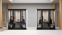 Cabine de bureau acoustique modulaire portable Comine, cadre en alliage d'aluminium, design écologique, pour bureau, entrepôt, villa