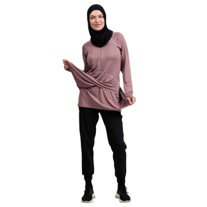 Conjunto Deportivo Musulmán de Verano, Color Personalizado, Ligero, Transpirable, de Secado Rápido, Poliéster/Algodón, para Mujer - Product Image 5