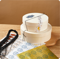 Boîte à lunch en bois jetable personnalisée Boîte à gâteau au fromage en bois plaqué Boîte ronde Bento traiteur pour micro-ondes Repas à emporter Noël