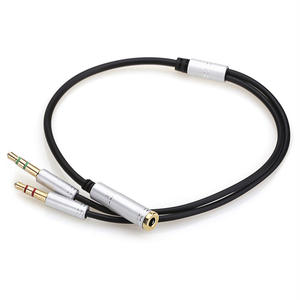 موزع سماعة رأس للكمبيوتر من أجل سماعات رأس جاك في كابل ، ميكروفون أنثى يتحول إلى 2 ثنائي صيني - Product Image 2