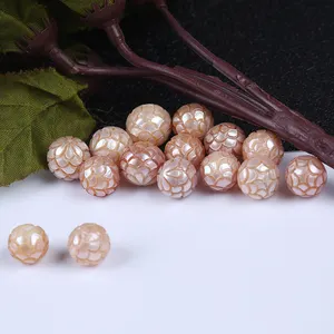 Factory selling 10-11mm freshwater Peach Caved FW pearl in loose pearl