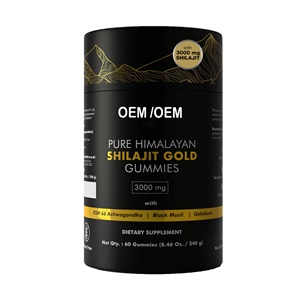 Shilajit Gummies ฉลากส่วนตัวผลิตภัณฑ์เสริมอาหารห่อแยกชิ้นขนมเยลลี่ธรรมชาติ - Product Image 1