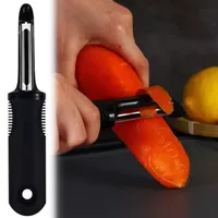 Premium 2-In-1 Roestvrijstalen Draaibare Groenteaardappelschiller Zachte Grip Gemakkelijk Handmatige Bediening Fruitwortelen Smart Draadloos
