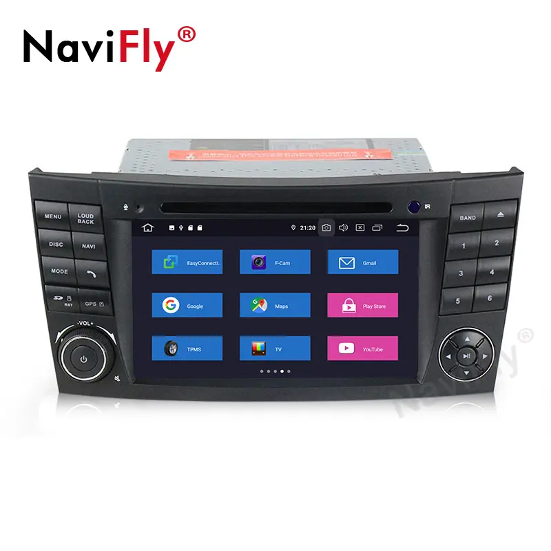 NaviFly 7'' car audio system for Mercedes Benz E-Class W211 E200 E220 E240 E270 E280 car dvd player PX6 Android 9.0 4+64GB GSP