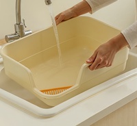 Rampe d'apprentissage pour chaton à l'usage de la litière, mini toilette couverte en plastique pour chat, écologique, grande capacité, facile à nettoyer, pelle offerte