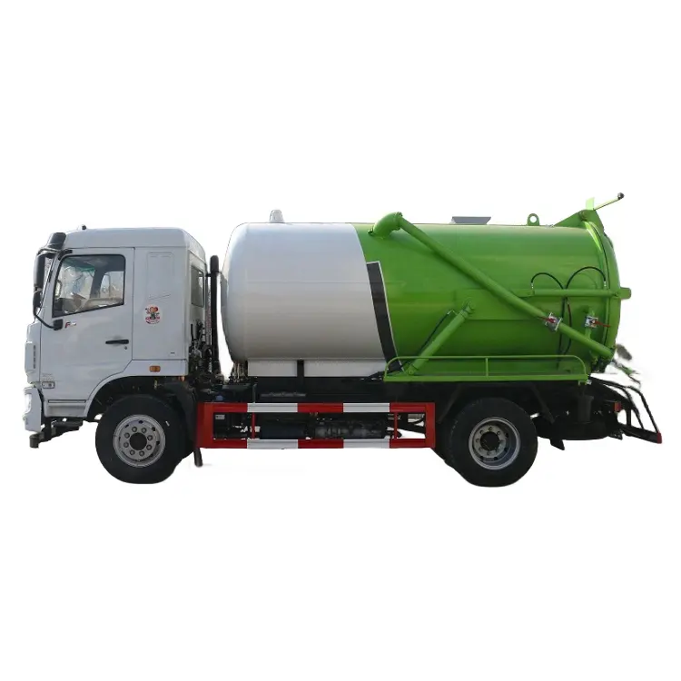 Dongfeng menggunakan pengisap tipe saluran pembuangan 11000L truk penyedot limbah tanker limbah