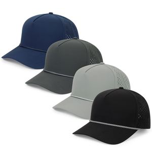 Vente en gros de haute qualité, Casquette de papa perforée avec trou découpé au laser imperméable et logo personnalisé Casquettes de baseball avec corde - Product Image 1