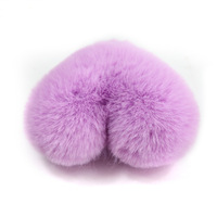 Peluche artisanale en forme de cœur de pêche en laine, rembourrée de coton PP, anti-stress, accessoire de sac à clés Saint-Valentin, amour