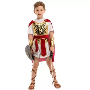 Disfraz de Guerrero Gladiador Romano Real Espartano de Lujo para Niños, Disfraz de Soldado Romano para Niños - Product Image 5
