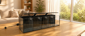 Acuario de Aislamiento de Cristal Ultra Transparente para 5 Bettas con Luz LED WRGB y Filtro Trasero, Tanque de Cría Slim Fighter para Sala de Estar - Product Image 5