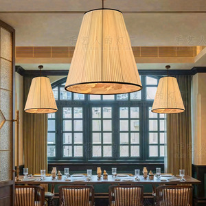 Lustre LED rond de style japonais pour salle à manger, restaurants chinois modernes et stands de restauration - Product Image 4