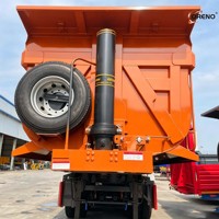 Semi-remorque benne arrière tri-essieux 60 tonnes en acier au carbone 45 m³ pour cargaison en vrac – Amérique du Sud