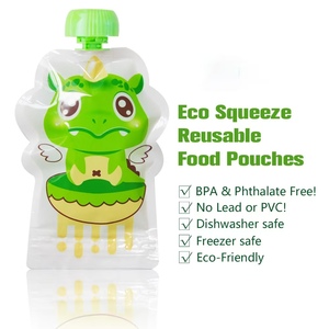 OEM PE in plastica stampata su misura sacchetti di spremitura per alimenti per bambini sacchetti per beccuccio per purea biologica in casa liquido per bambini cibo per bambini - Product Image 3