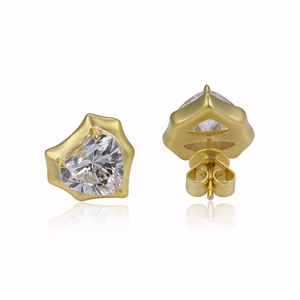 Pendientes de Diamantes de Oro Amarillo de 9K MSE-872 de Messi Jewelry para Mujer - Product Image 1