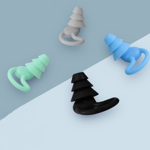Bouchons d'oreilles en spirale pour la natation, réduction du bruit et isolation acoustique, en silicone résistant à l'eau, confortables - Product Image 4