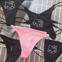 2025 populaire Y2k culotte Kt Kawaii doux Cool fille culotte Flash diamant Sexy Triangle culotte femmes Stretch slips