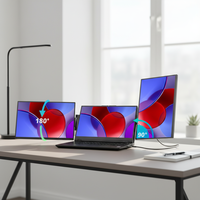 Nouvel écran portable SIBOLAN 16 pouces IPS LCD 2560x1600P avec double port Type-C, haut-parleurs intégrés, pour ordinateur portable et PC, 100% sRGB, double écran professionnel
