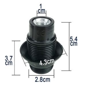 <span class=keywords><strong>Portalampada</strong></span> E14 Retrò a Anello Singolo Bianco e Nero 2A 250V <span class=keywords><strong>per</strong></span> Illuminazione, Vendita all'Ingrosso - Product Image 3