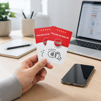PVC Wasserdichte ISO 13.56MHz 1k Chip RFID NFC Kontaktlose Visitenkarten für Google-Bewertungen und Zugangskontrolle