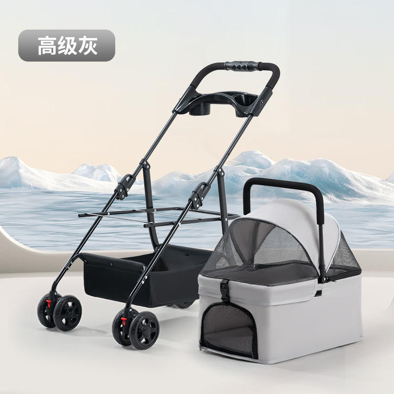 Sac pour animaux de compagnie séparable en gris