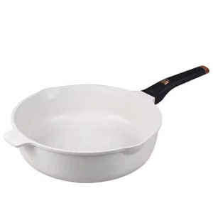 Diseño chino Seguridad ambiental Revestimiento de mármol duradero Restaurante <span class=keywords><strong>Sartén</strong></span> antiadherente con <span class=keywords><strong>mango</strong></span> <span class=keywords><strong>extraíble</strong></span> - Product Image 1