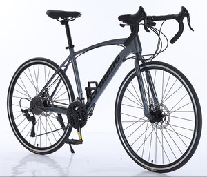 Vélo de course sur route 700C, 21 vitesses, freins à disque, cadre rigide (sans amortisseur arrière), fourche en acier, jantes en alliage d'aluminium, ordinaire - Product Image 5