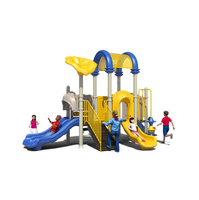 Tobogán Infantil Comercial para Exteriores EN1176, Plástico LLDPE Grueso, Barniz de Alta Temperatura, Equipo de Juegos para Patio